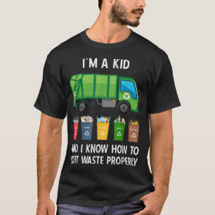 Camiseta Recycling Trash Kids Waste Separation Garbage Truc