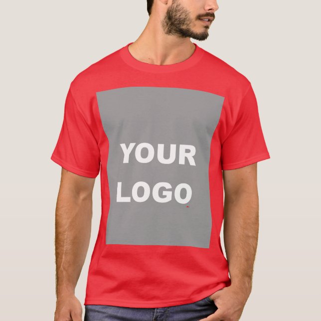 Camiseta Red Add Your Image Photo Picture Logo (Frente)