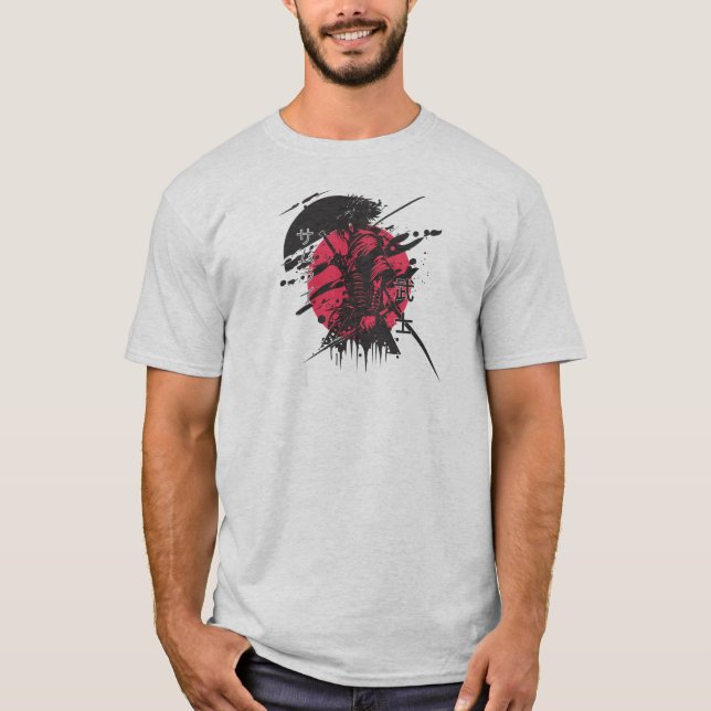 Camiseta red and black samurai (Frente)