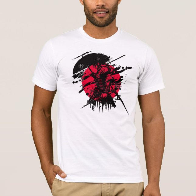 Camiseta red and black samurai (Frente)