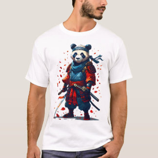 Camiseta Red and Blue Panda Samurai