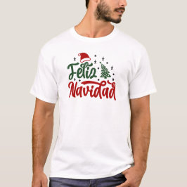 Camiseta Red and Green Feliz Navidad
