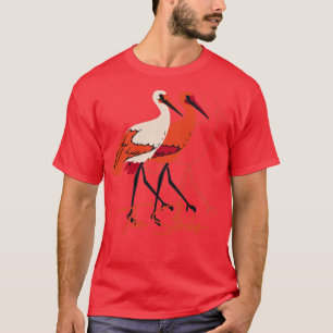 Camiseta Red and White As Aves De Caça