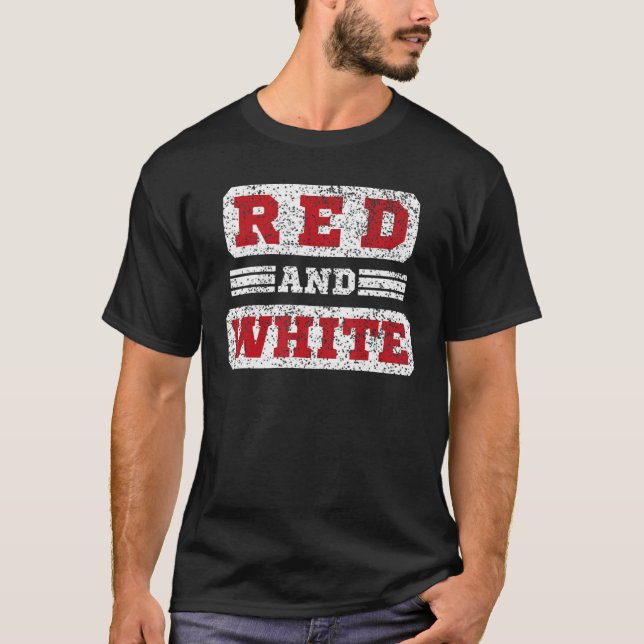Camiseta Red And White Game Day Group For Segundo grau Foot (Frente)