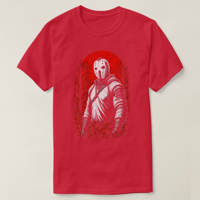 Camiseta Red and White New Jason (Frente do Design)