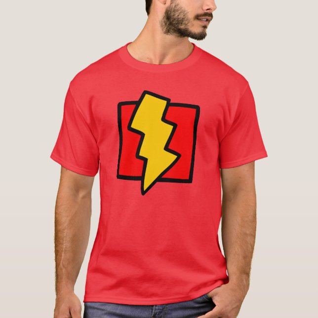Camiseta Red and Yellow Lightning Bolt (Frente)