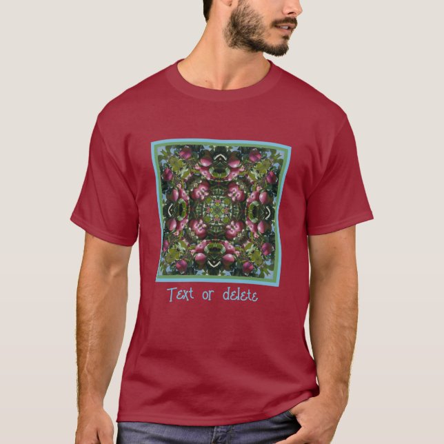 Camiseta Red Apple Abstrato Nature Art Personalizado (Frente)