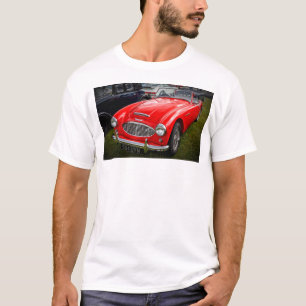 Camiseta Red Austin Healey 3000 carro desportivo clássico