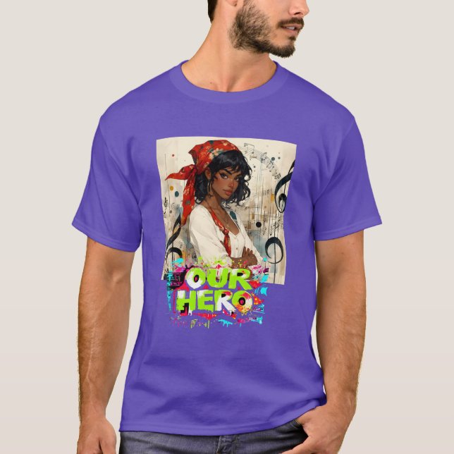 Camiseta Red Bandana Girl Music Concert Our Hero (Frente)