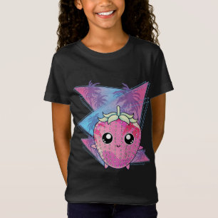 Camiseta Red Berry Tropical Palm Trees Vaporwave Kawaii Str