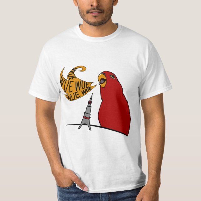 Camiseta Red birb "GUMIZILLA"wuewuewue... T-Shirt (Frente)