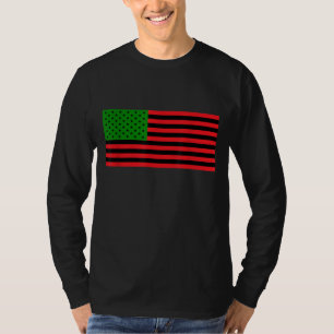 Camiseta Red Black Green Pan African American Flag - Junete