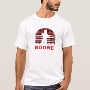 Camiseta Red Black Xadrez Bear Mama Boone North Carolina NC