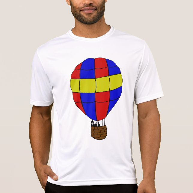 Camiseta Red Blue and Yellow Hot Air Balloon (Frente)