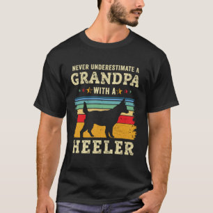 Camiseta Red Blue Heeler Cattle Vovô Humor Avô