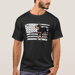 Camiseta Red Blue Heeler da Bandeira Americana Cão de Gado