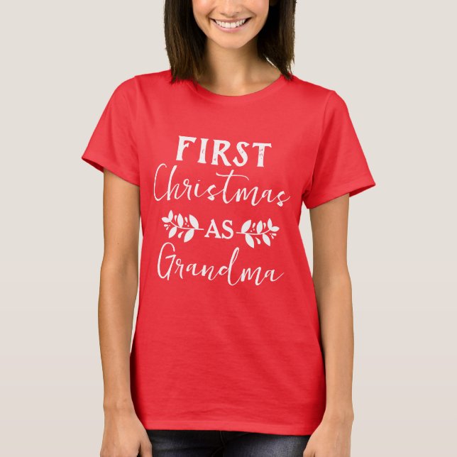 Camiseta Red Buffalo Primeiro Natal como Mãe Natal (Frente)