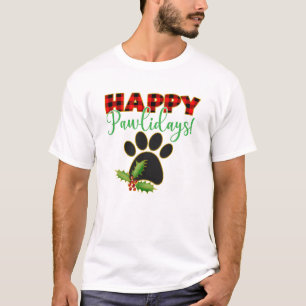 Camiseta Red Buffalo Xadrez Paw Imprimir Natal