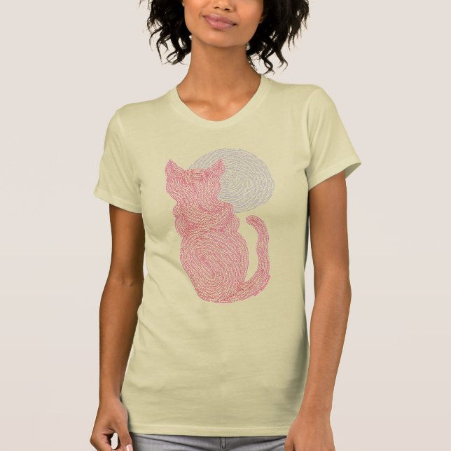 Camiseta Red Cat E A Lua Tee (Frente)
