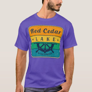 Camiseta Red Cedar Lake Barco Vintage Pesca1506