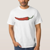 Red Chile Chili Pepper Peppers Hot Spicy Tee
