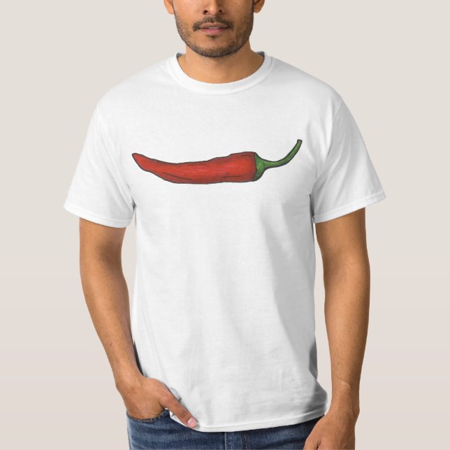 Camiseta Red Chile Chili Pepper Peppers Hot Spicy Tee (Frente)