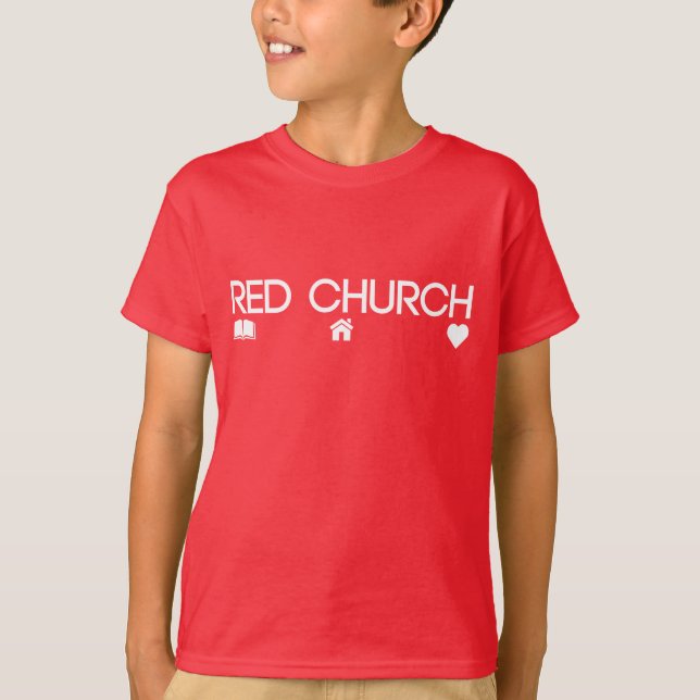 Camiseta RED Church Three Pilares (Crianças) (Frente)