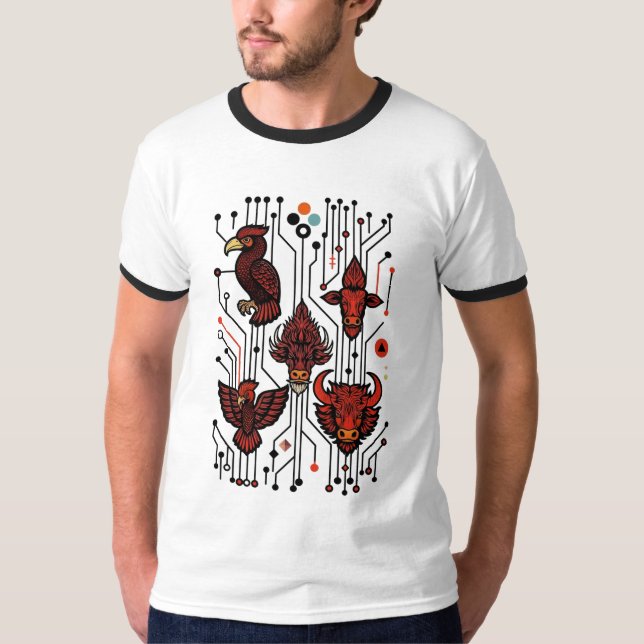 Camiseta Red Circuitry Wildlife (Frente)