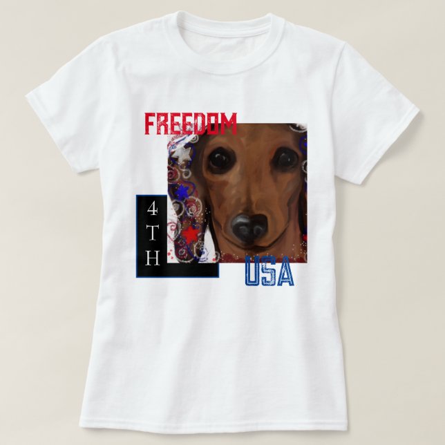 Camiseta Red Dachshund (Frente do Design)