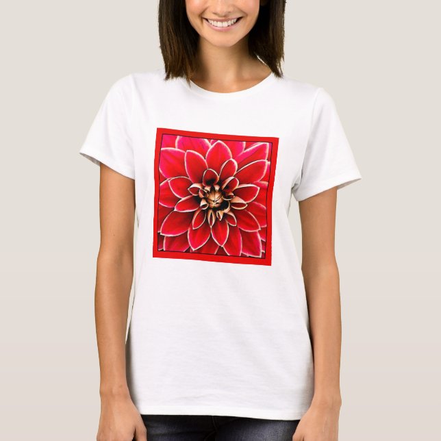 Camiseta Red Dahlia, arte digital (Frente)
