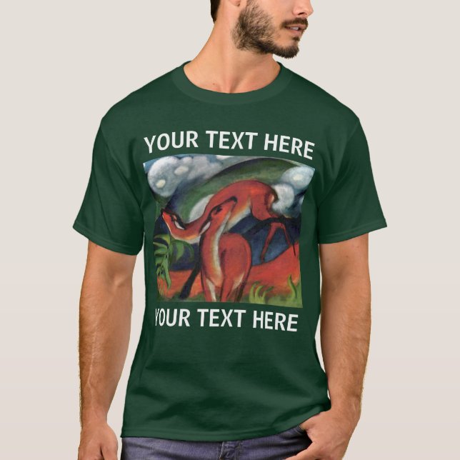 Camiseta Red Deer Franz Marc Famous Painting T-Shirt (Frente)