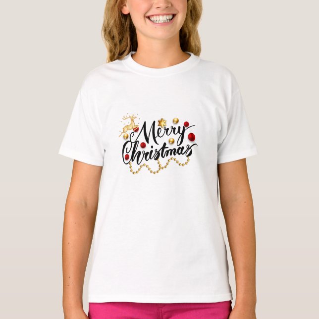 Camiseta Red Dourado Felry Christmas (Frente)