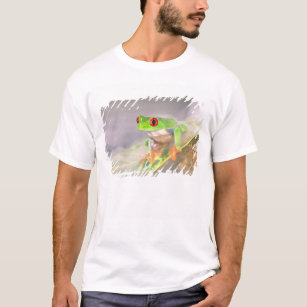 Camiseta Red Eye Treefrog na névoa, Agalychinis