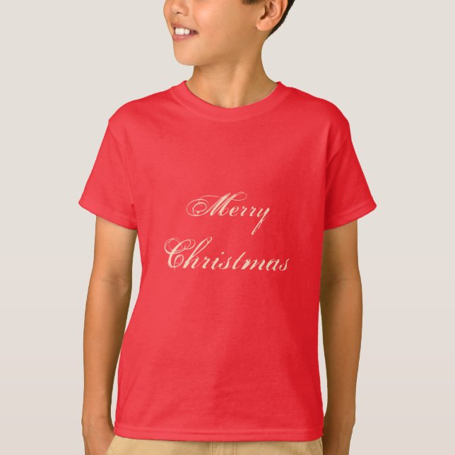 Camiseta Red Feliz Natal Festivo Boys Tee (Frente)