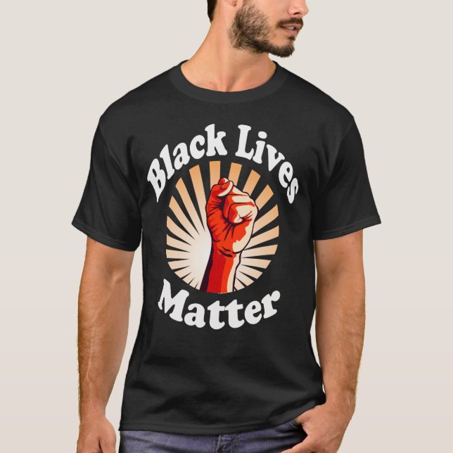 Camiseta Red Fist Black Lives Matam BLM (Frente)