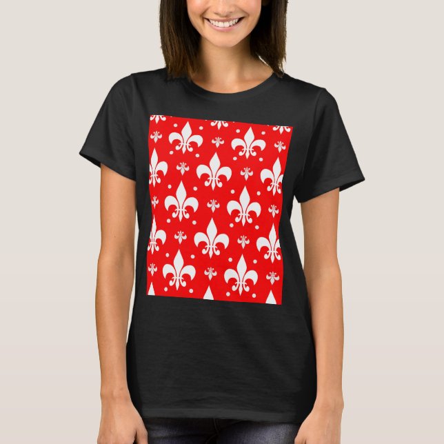 Camiseta Red Fleur-de-lis Design (Frente)