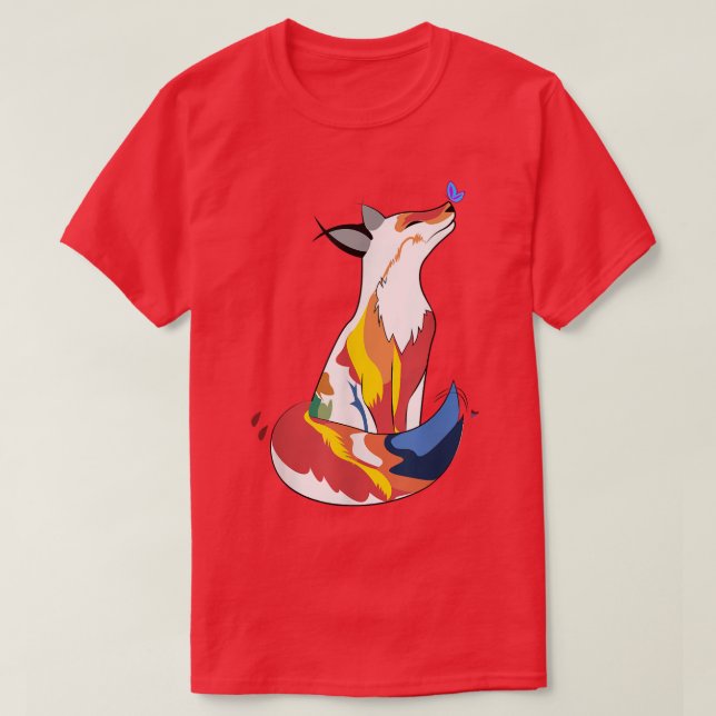 Camiseta Red Fo E Butterfly (Frente do Design)