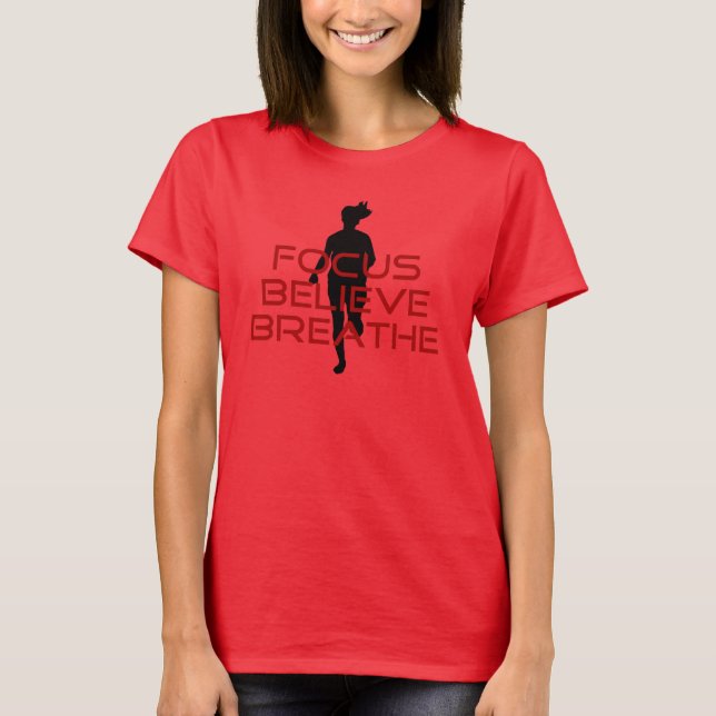Camiseta Red Focus Acredite em Breathe (Frente)