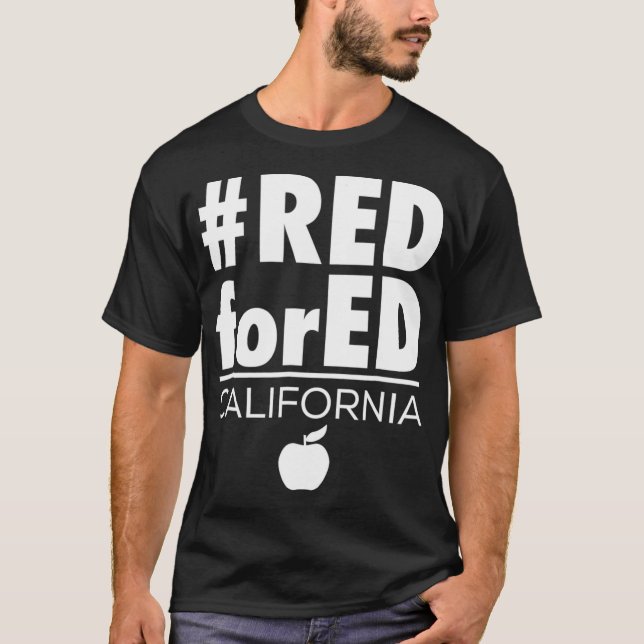 Camiseta Red for Ed  California  Teacher Protest Tshirt CA  (Frente)
