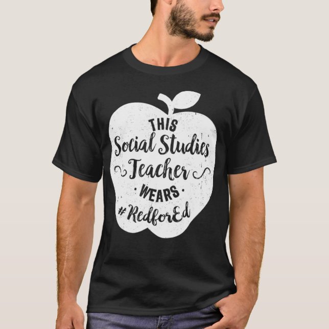Camiseta Red For Ed  Social Studies Teacher Protest Walkout (Frente)
