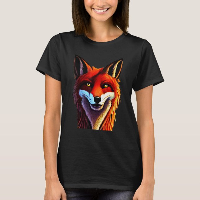 Camiseta Red fox design forest animal wild predator artwork (Frente)