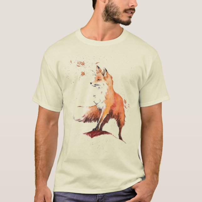 Camiseta Red Fox Watercolor (Frente)