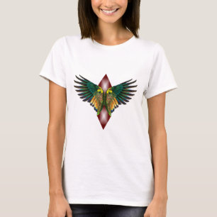Camiseta Red Freedom Wings Diamond Design