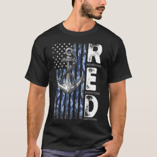 Camiseta Red Friday Veterans Day Usa Marinho De Suporte A T