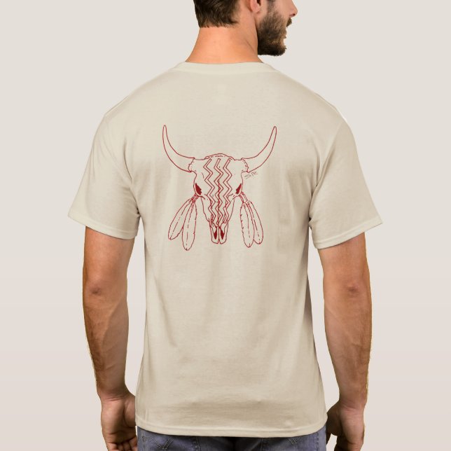 Camiseta Red Ghost Dance Buffalo linha e t-shirt (Verso)