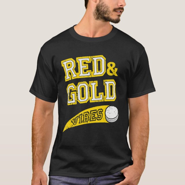 Camiseta Red & Gold Vibes Hockey Team Fan_1 (Frente)