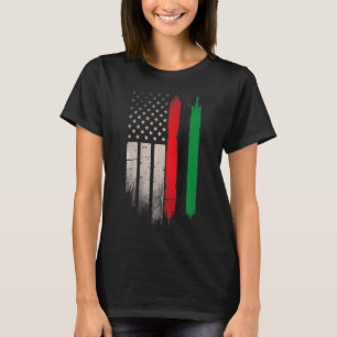 Camiseta Red Green Black History American African Flag 1