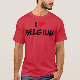 Camiseta Red Heart Holiday Bélgica I Love Bélgica