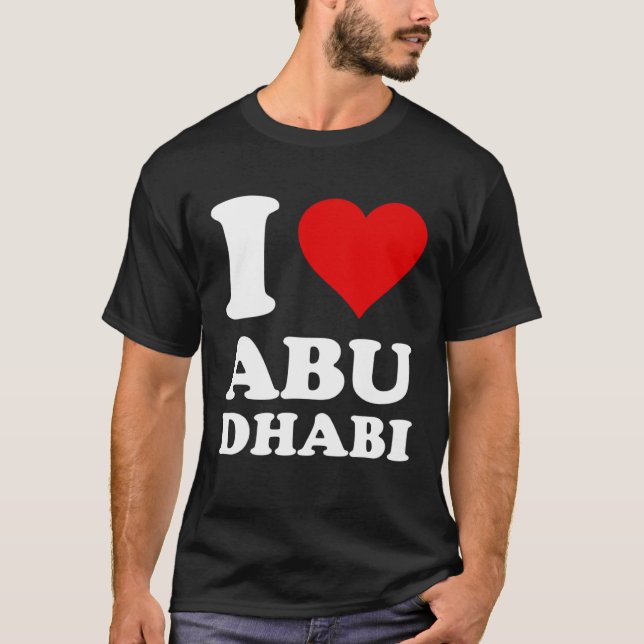 Camiseta Red Heart I Love Abu Dhabi (Frente)