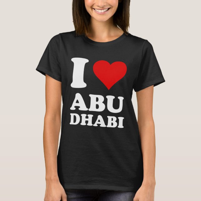 Camiseta Red Heart I Love Abu Dhabi (Frente)